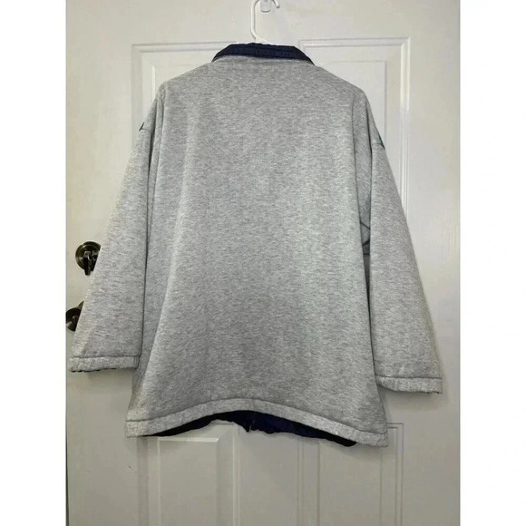 LAURA KATHERINE Vintage 80's Women's REVERSIBLE Windbreaker Jacket Green Gray L - Picture 3 of 12